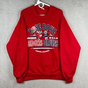 Vintage 90s Wisconsin Badgers Bruins Rose Bowl 1994 Sweatshirt Size XL Jerzees